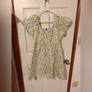 Floral Puff Sleeve Cotton Sundress